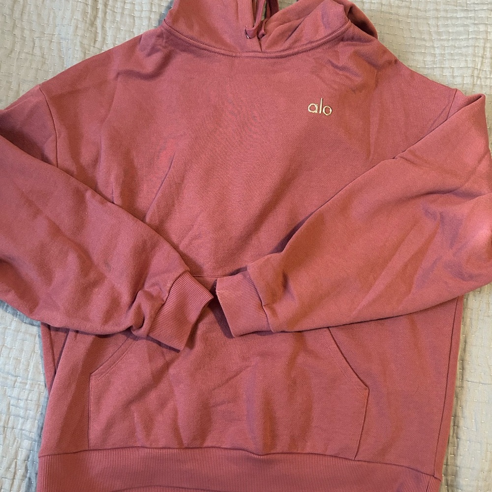 ALO Yoga  Pink Hoodie Sweater